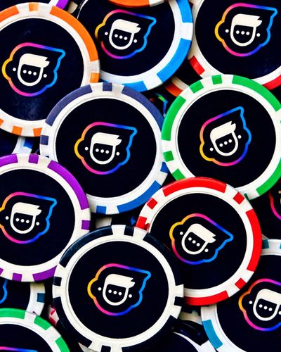 A pile of Mav poker chips